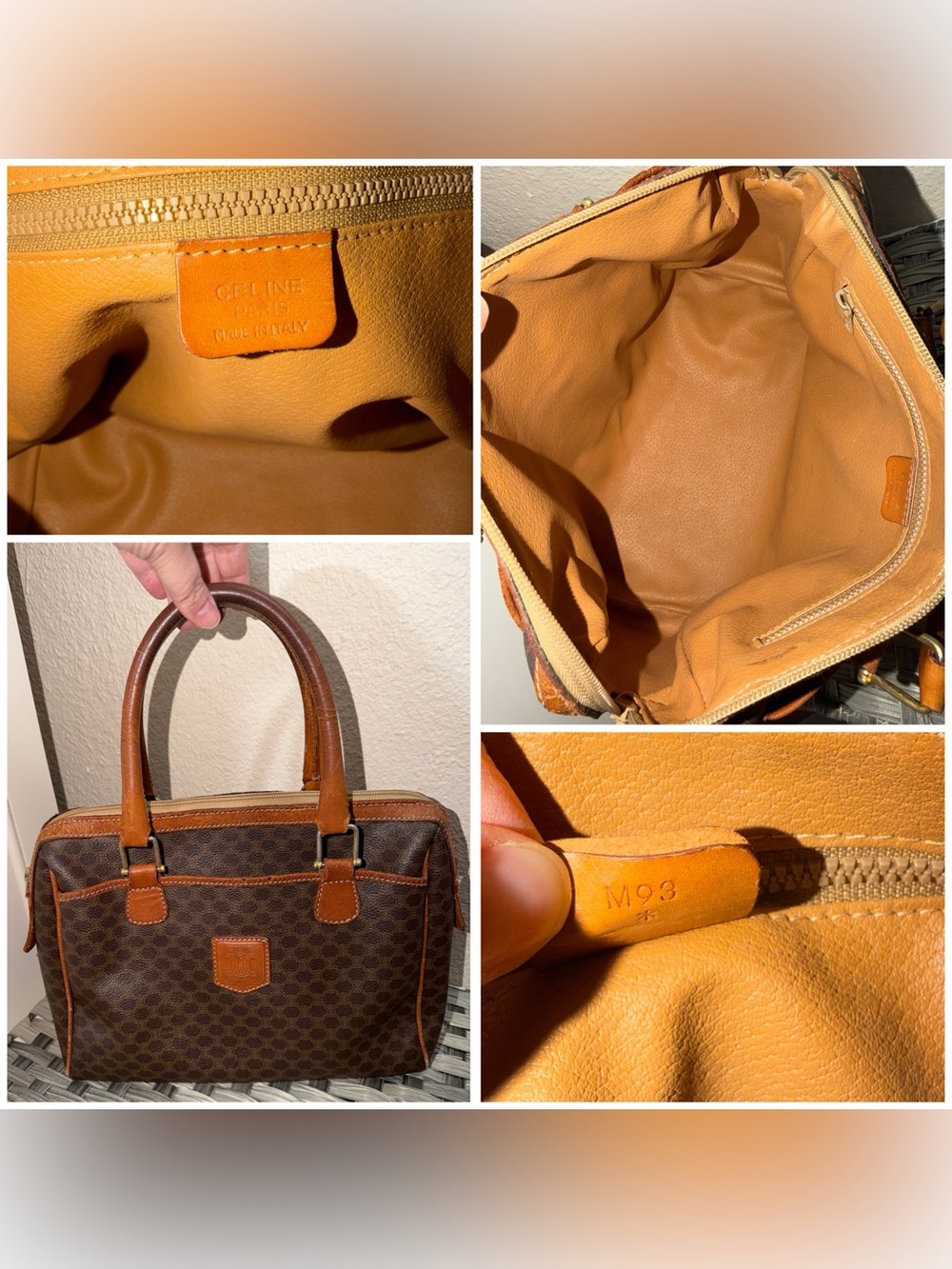Vintage Celine Macadam Top Handle Satchel - Made in Italy - Picture 7 of 16
